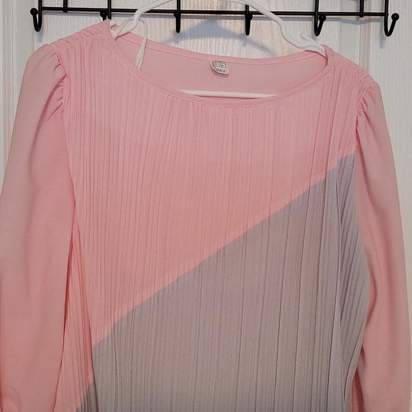 Pink/Gray Party Dress Size 12 - Picture 3 of 7